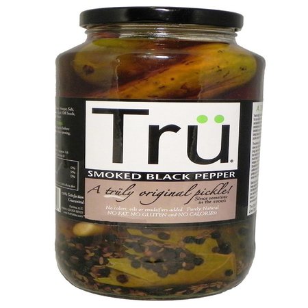 TRU PICKLES Smoked Black Pepper Pickles 24 oz Jar 3701